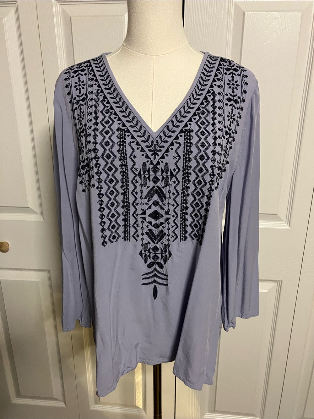 J. Jill V-Neck Tunic with Embroidery